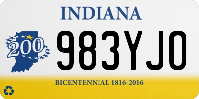 IN license plate 983YJO