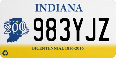 IN license plate 983YJZ