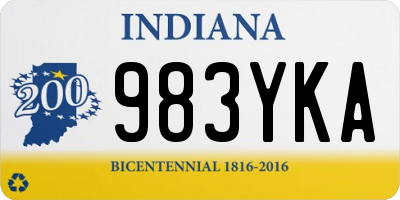 IN license plate 983YKA