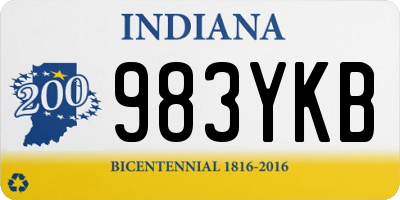 IN license plate 983YKB