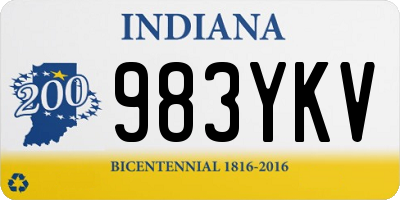 IN license plate 983YKV