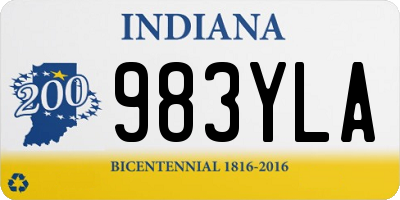 IN license plate 983YLA