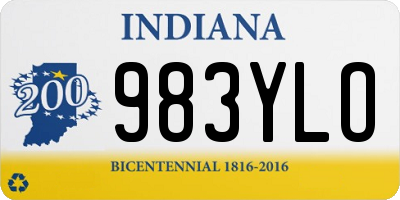 IN license plate 983YLO