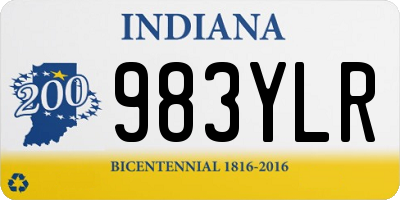 IN license plate 983YLR