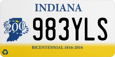 IN license plate 983YLS