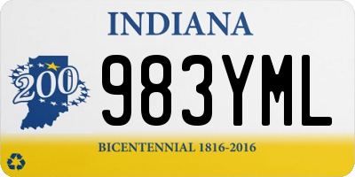 IN license plate 983YML