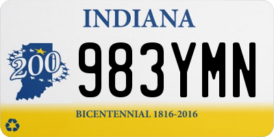 IN license plate 983YMN