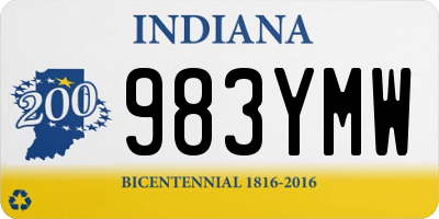 IN license plate 983YMW