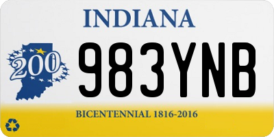 IN license plate 983YNB