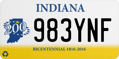 IN license plate 983YNF