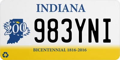 IN license plate 983YNI