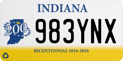 IN license plate 983YNX