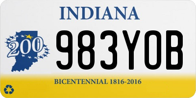 IN license plate 983YOB