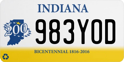 IN license plate 983YOD