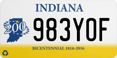 IN license plate 983YOF