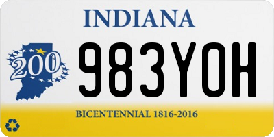 IN license plate 983YOH