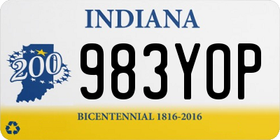 IN license plate 983YOP