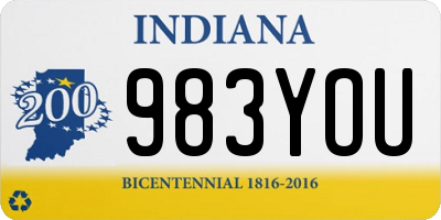 IN license plate 983YOU