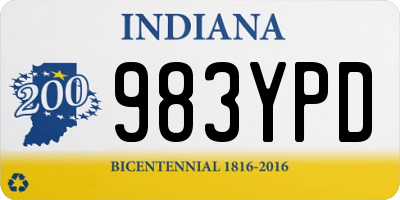 IN license plate 983YPD