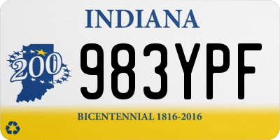 IN license plate 983YPF