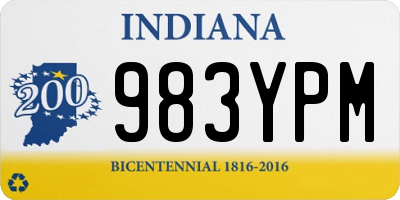 IN license plate 983YPM