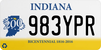 IN license plate 983YPR