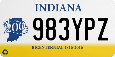 IN license plate 983YPZ