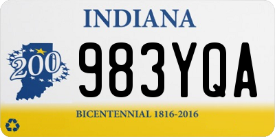 IN license plate 983YQA