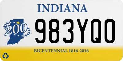 IN license plate 983YQO