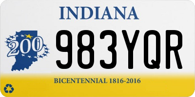 IN license plate 983YQR