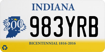 IN license plate 983YRB