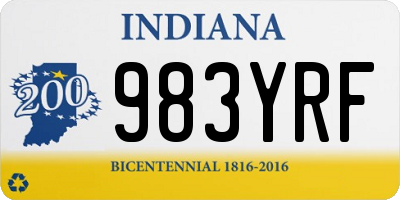 IN license plate 983YRF