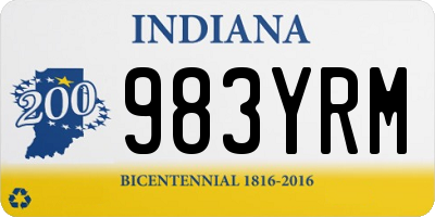 IN license plate 983YRM