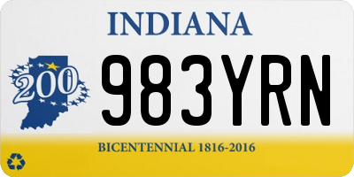 IN license plate 983YRN