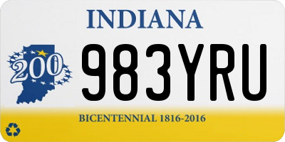 IN license plate 983YRU