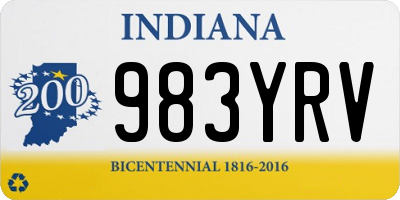 IN license plate 983YRV