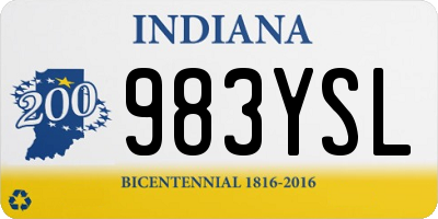 IN license plate 983YSL