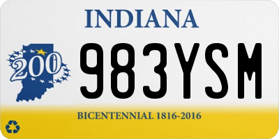 IN license plate 983YSM