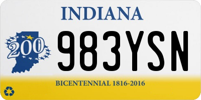 IN license plate 983YSN