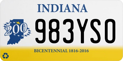 IN license plate 983YSO