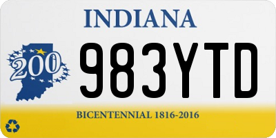 IN license plate 983YTD