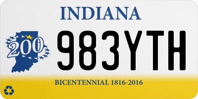 IN license plate 983YTH