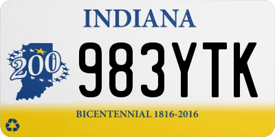 IN license plate 983YTK