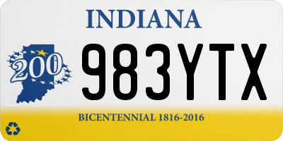 IN license plate 983YTX