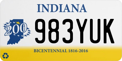 IN license plate 983YUK