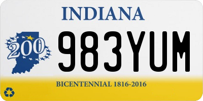 IN license plate 983YUM