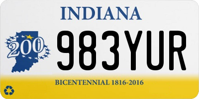 IN license plate 983YUR