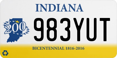 IN license plate 983YUT