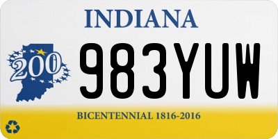 IN license plate 983YUW