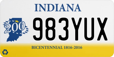 IN license plate 983YUX